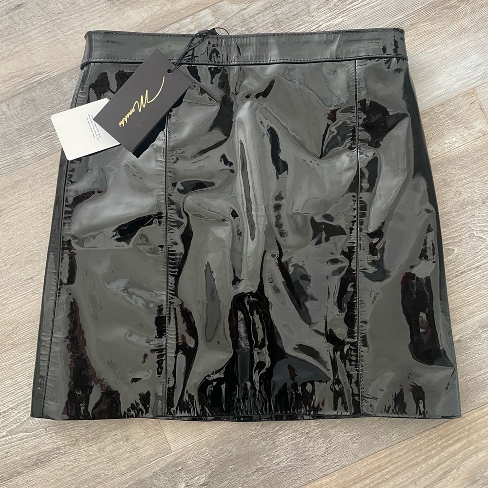 Manokhi Black Leather Skirt